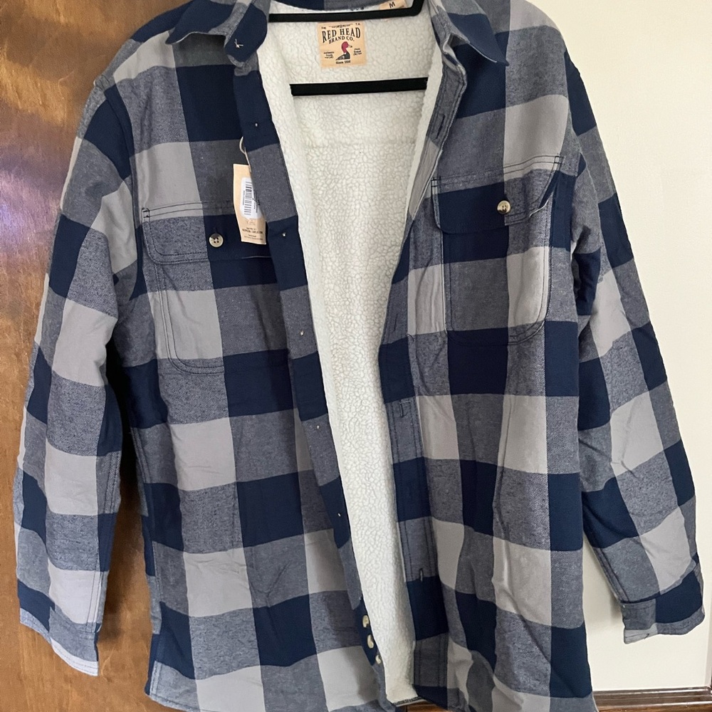 RedHead Men's Navy and Gray Checkered Jacket